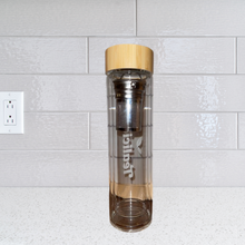 Load image into Gallery viewer, Double Walled Glass with Tea Infuser Travel bottle (19 fl oz)
