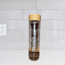 Load image into Gallery viewer, Double Walled Glass with Tea Infuser Travel bottle (19 fl oz)
